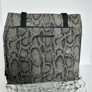 Snakeskin Print ‎ Tote Bag Carryall Zipper Pocket Work Travel